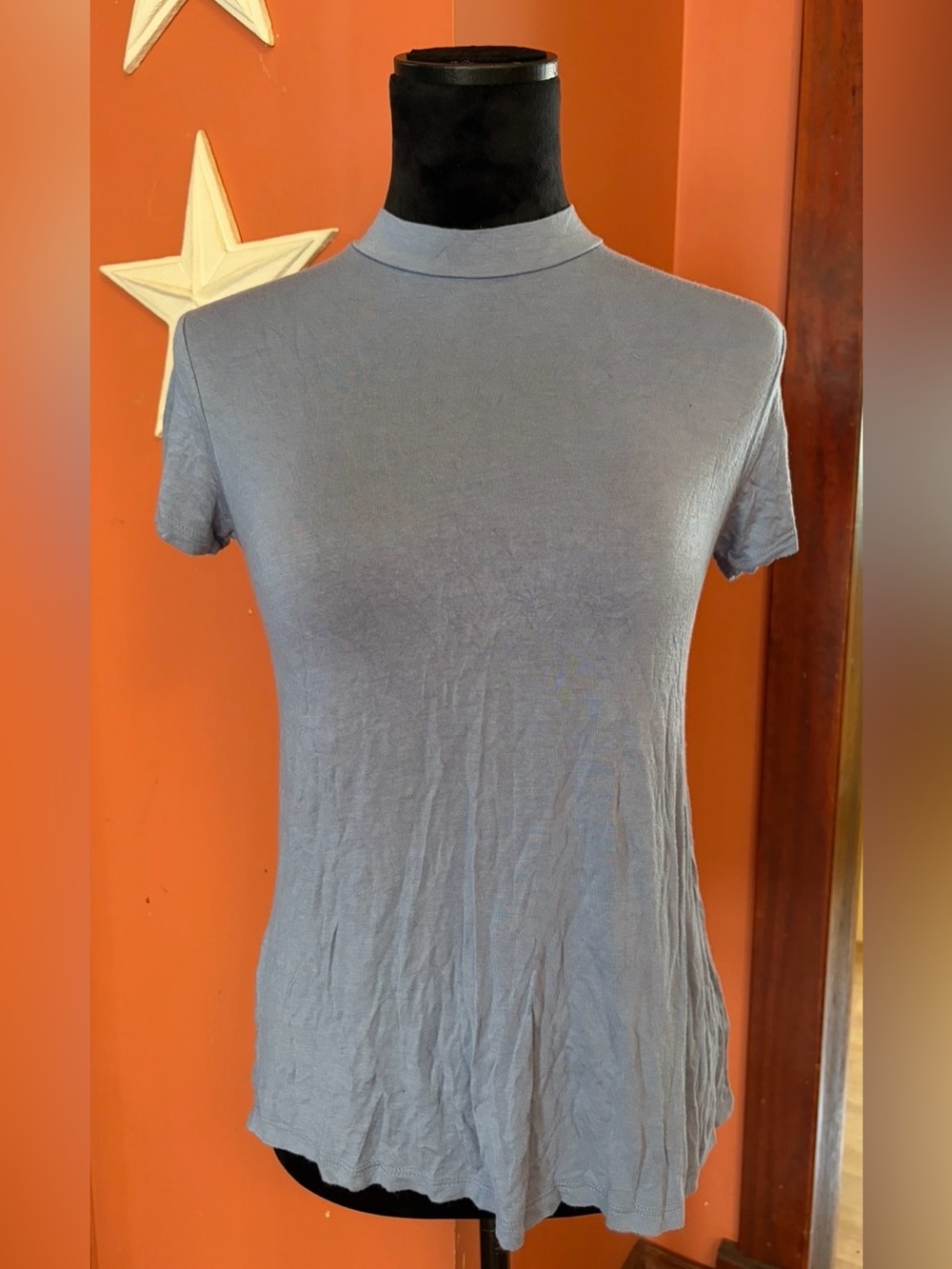 5/$25‼️ Active USA Classic Short-Sleeve Mock Neck Top